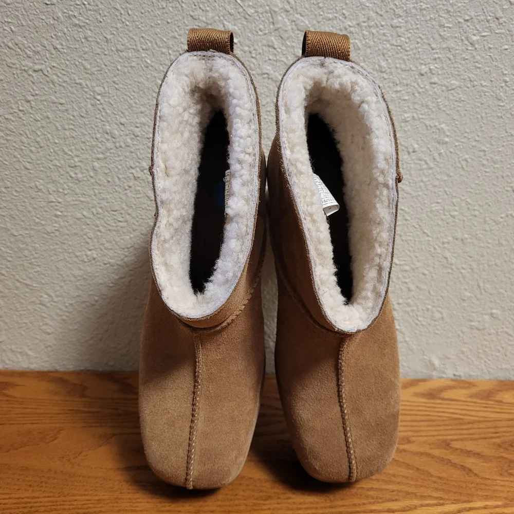UGG Tan Mini New Heights Platform Boots Size 10